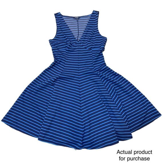 $5 ADD ON ITEM Peter Som for DesigNation Empire sleeveless striped Dress - Picture 3 of 14